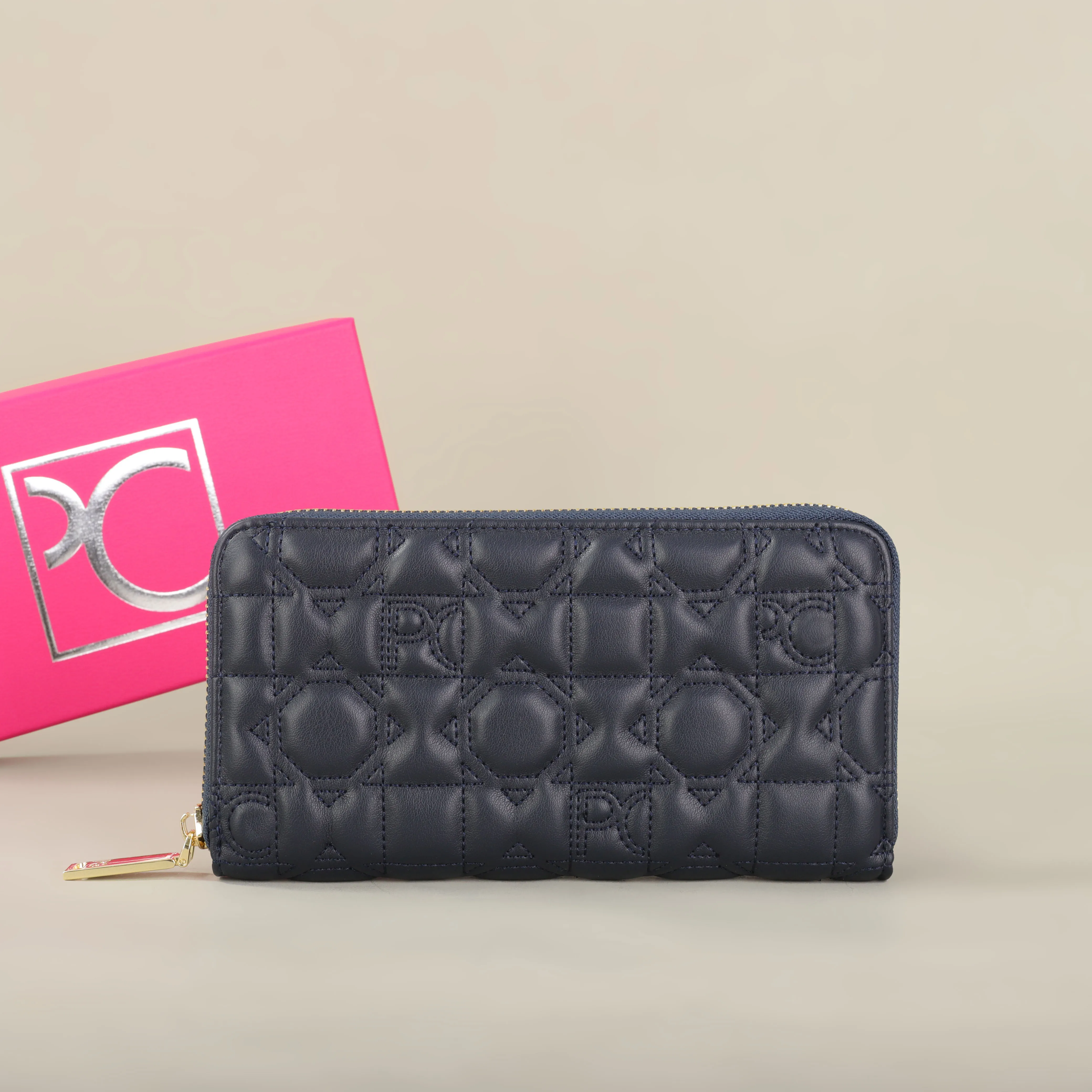 Elegant Women's Wallet - Large Capacity Rectangular Card Holder Purse with Zipper