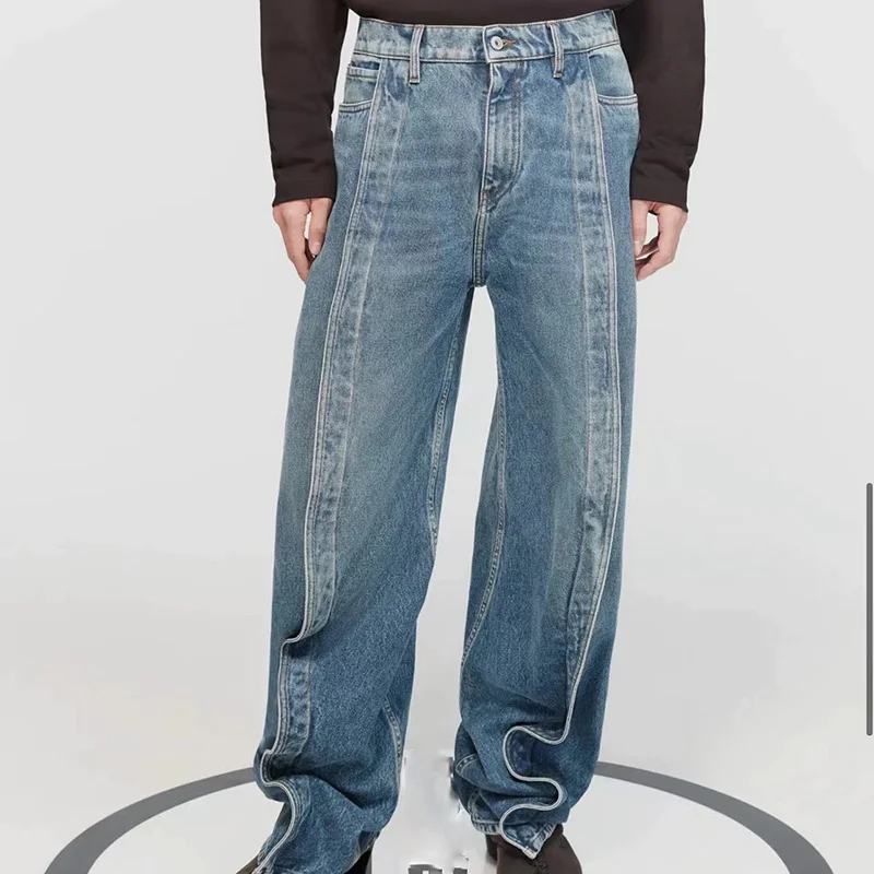 High Street GRAILZ Project G/R Pants Heavy Fabric Men Woman Fashion Casual Black Blue Jeans Trousers Vintage 2024 New