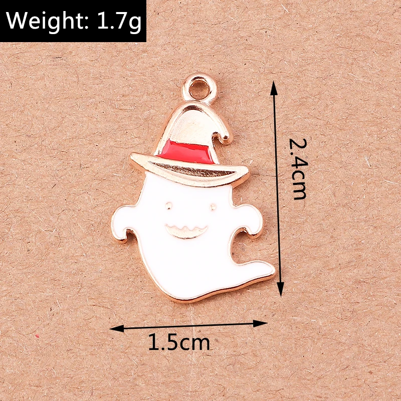 10 stücke Cartoon Halloween Bat Charms für Schmuck Machen Niedlichen Emaille Kuchen Charms Anhänger für DIY Ohrringe Halsketten Armbänder Geschenk – Detail 5