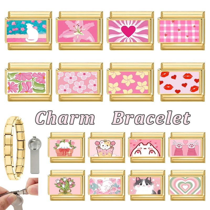 Sweet Pink Series bracelet Stainless Steel