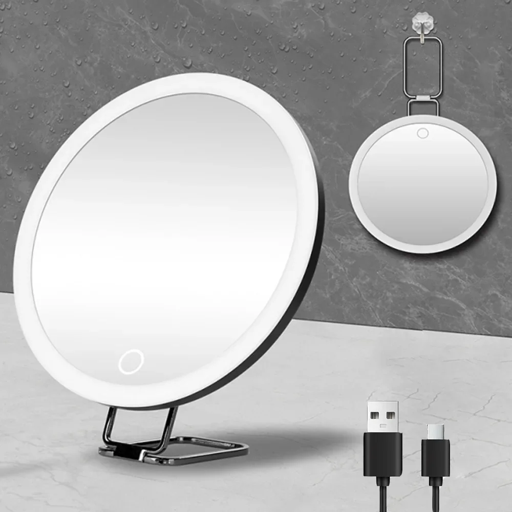 Rechargeable LED Magnifying Makeup Mirror 6 Inch 10x20x30x Zoom Cosmetic Mirror 360&deg; Rotatable Makeup Tool