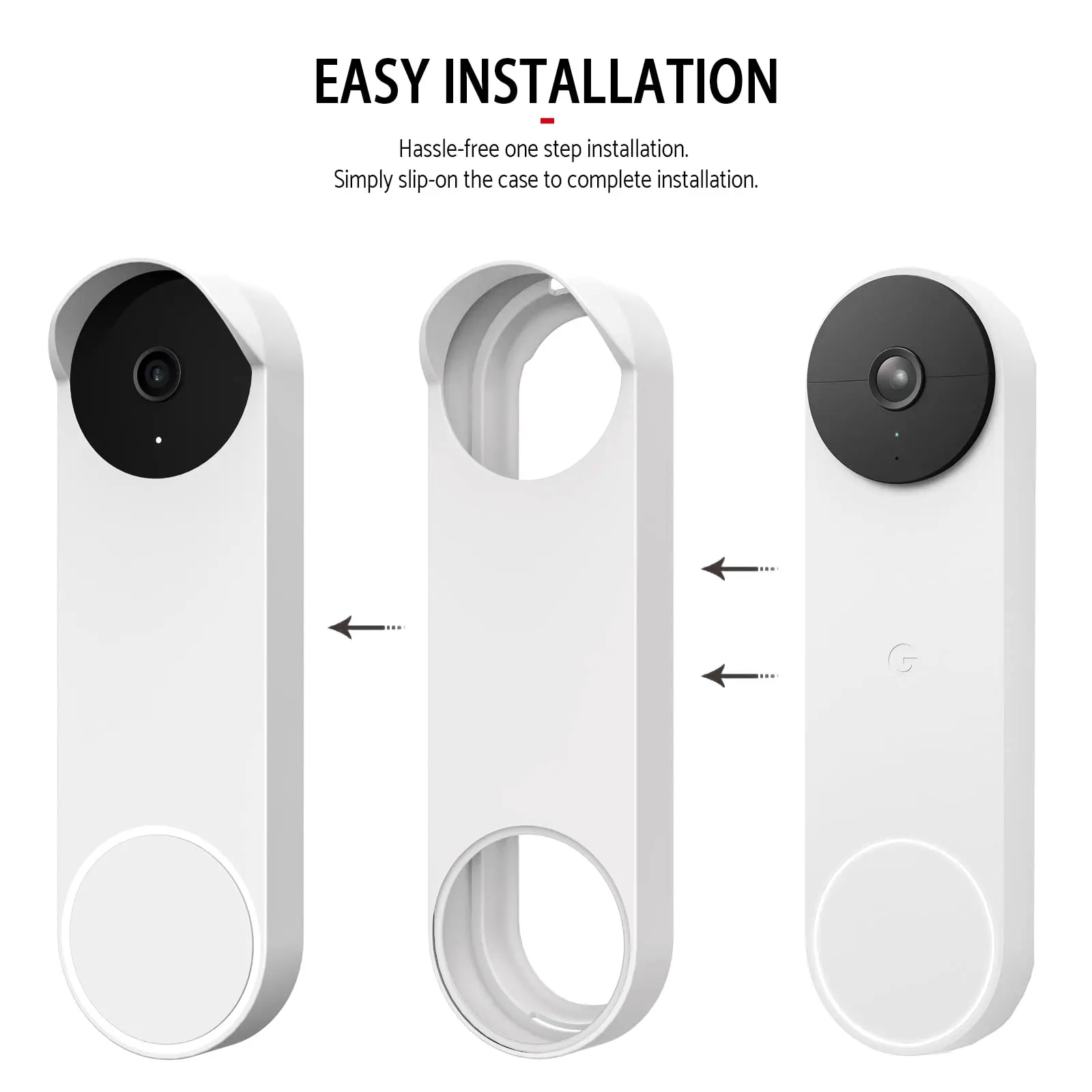 Doorbell Protective Cover Suitable For Google Nest Doorbell (Battery) Silicone Protective Case Waterproof For Doorbell Protective Cover