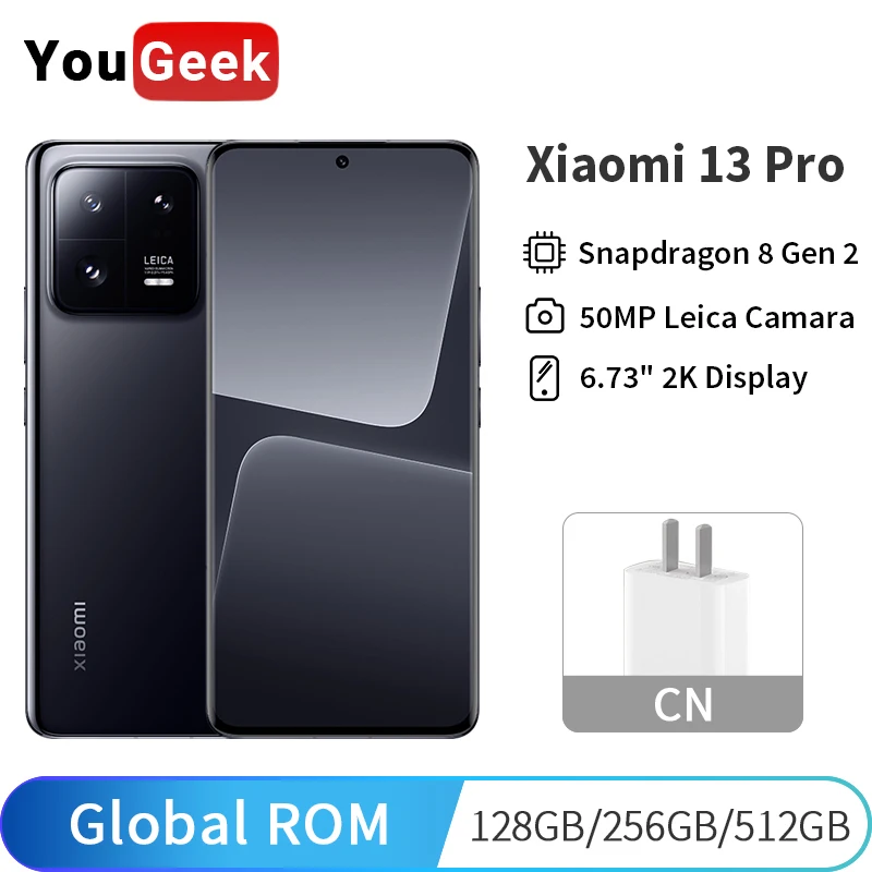 Global ROM Xiaomi Mi 13 Pro 128GB/256GB/512GB Snapdragon 8 Gen 2 Mobile  Phone 50MP Leica Camera 2K Screen 120W HyperCharger
