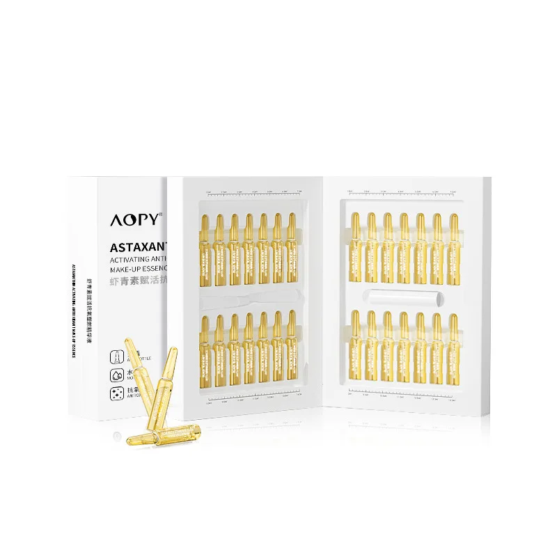 28 Pieces Astaxanthin face Essence Set Hydrating Ampoule Essence Base Solution Second Throwing Essence Solution Kit 5