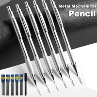 Metal Mechanical Pencil 0.3/0.5/0.7/0.9/1.3/2.0/3.0mm HB Pens For Student Drawing Writing Pen Office School Stationery Supplies 1
