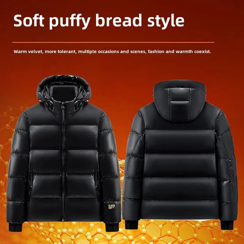 Winter Hooded Black Gold High-end Puffer Jacket Fashion Jackets Coats Men's Clothing Doudoune Homme Ropa Hombre Chaquetas