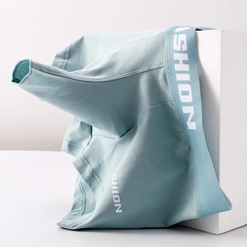 Open Elephant Nose Underwear Mens Cotton Mid Waist Boxer Shorts Cuecas Breathable Man Gay Sexy Bulge Pouch Trunk Panties Homme