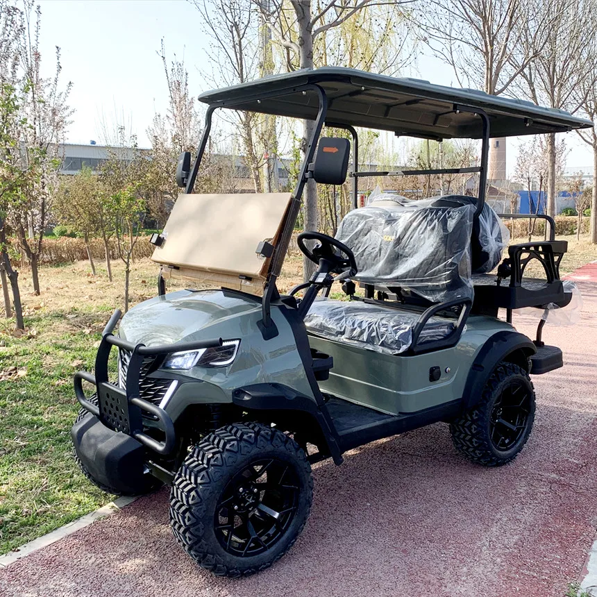 Noleggio Carrello Da Golf Lussuosa Batteria Al Litio 72V Omologata Su Strada Personalizza Il Carrello Elettrico Da Golf Sollevato