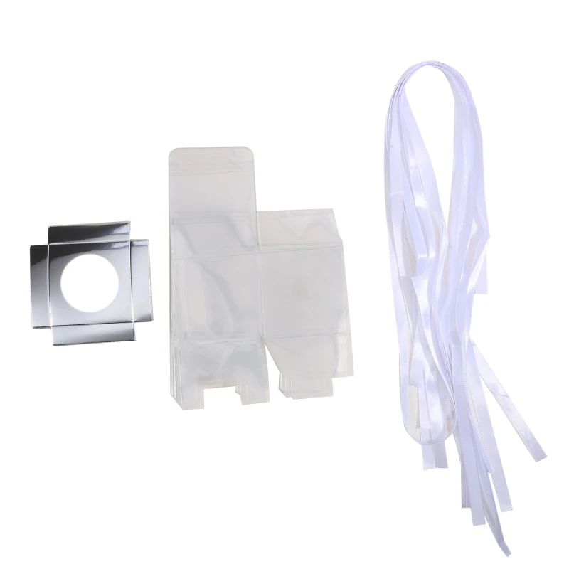 12Pcs PET Square Transparent Cupcake and Cake Boxes with Decorative Ribbons, Clear Plas... - SKU STCB1745 - UGI Packaging