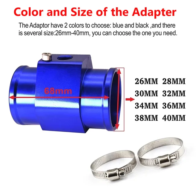 Adattatore Tubo Temperatura Acqua 34mm - In Alluminio Per Radiatore, Con Fascette - Foto 6