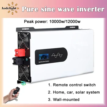 Inverter a onda sinusoidale pura 24v 220v 12000W 10000W ad alta potenza 24V 48V 60V 72V 96V a 110v convertitore Inverter solari per auto Off Grid