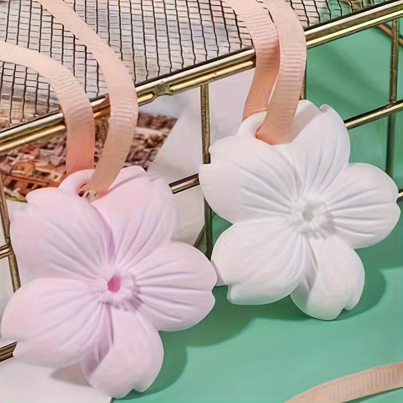 Kirschblüten-DIY-Aromatherapie-Form, Gipsmaterialien, Auto-Lufterfrischer, Kleiderschrank-Wachsplatten, Kirschblüten-Silikonformen – Detail 3