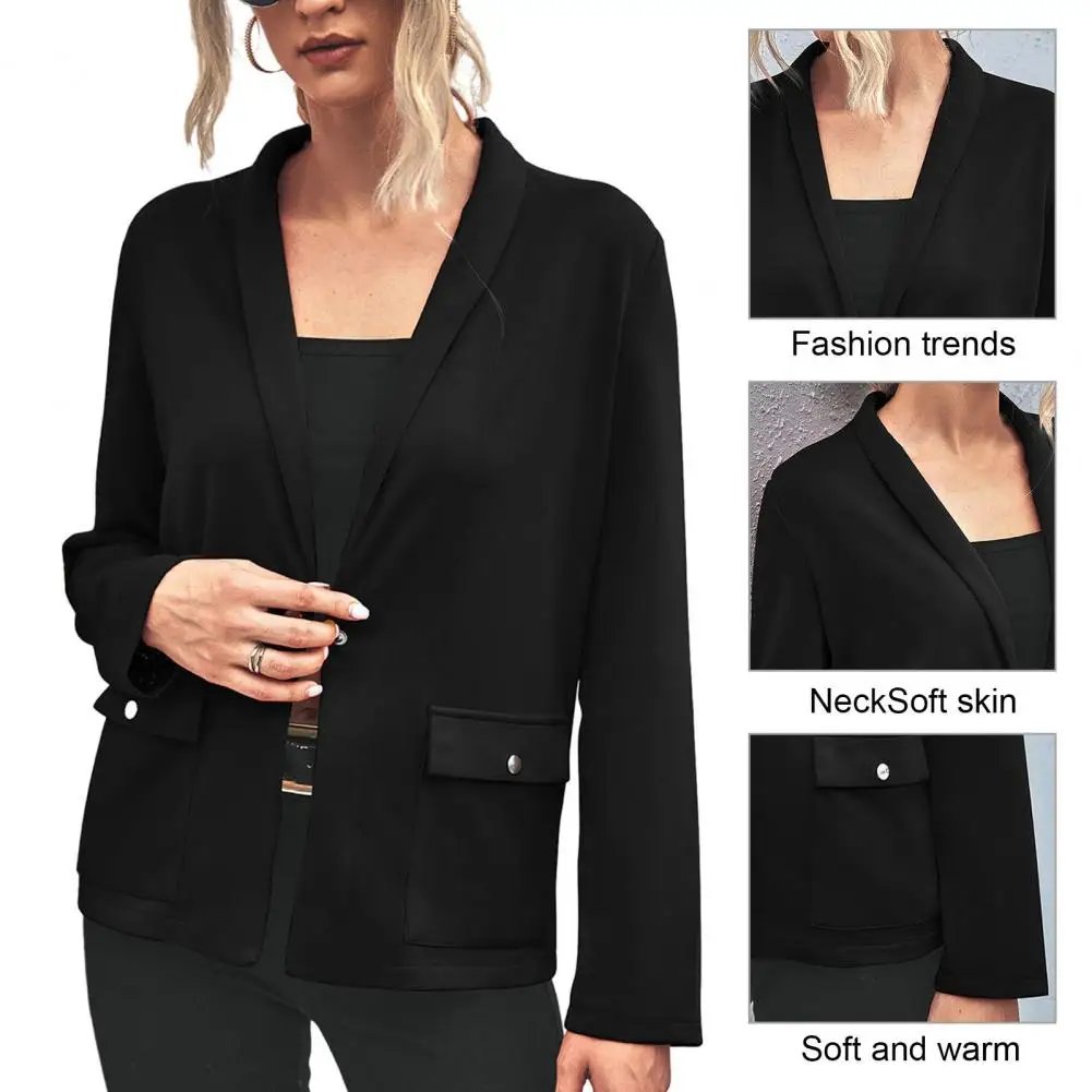 

Long Sleeve Stylish Women's Single Button Lapel Elegant Spring/fall Suit Coat for Business Ol Commute Formal Occasions Single