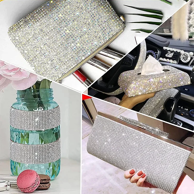 Glass Crystal Rhinestone Sticker for DIY Crafts and Decor