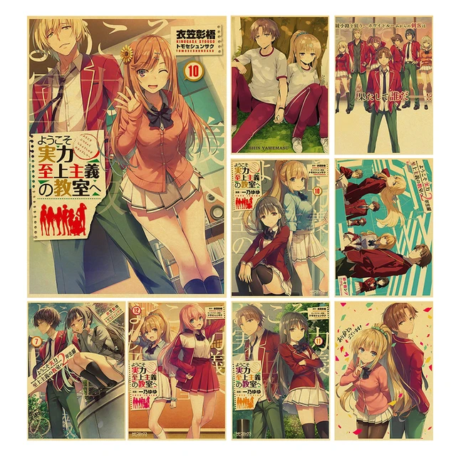 Hot Anime Classroom of The Elite Poster Home Decor Kraft Paper Retro  Posters Kids Bedroom Wall Art Painting Gifts Wall Stickers