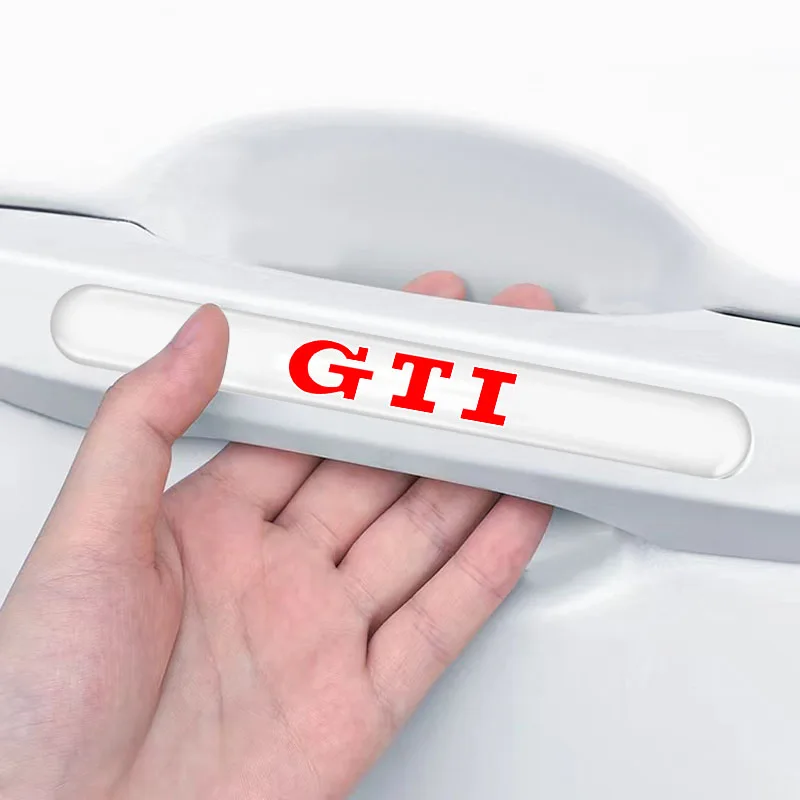 4PCS 투명 자동차 도어 충돌 방지 보호대 범퍼 스트립 엠블럼 VW 골프 아마록 T5 페이톤 ID3 티구안 T-크로스 GTI