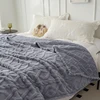 Rolled single-layer tuff blanket double-sided fuzz multi-function blanket thicken thermal blanket 3