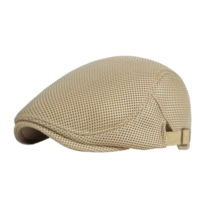Casual Hat Men Mesh Newsboy Caps British Painters Hats Spring and Summer Ventilate Berets Adjustable Flat Cap Hip Hop Berets