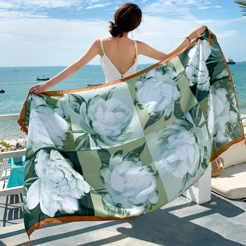 Swimsuit Cover Up Swimsuit Coverup Fishnet Cover Up 23 Styles 90x180cm Travel Beach Pareo Sunscreen Cover-Ups Women Large Dress Bikini Bathing Brazilian Swimwear Sarong Wrap Scarf