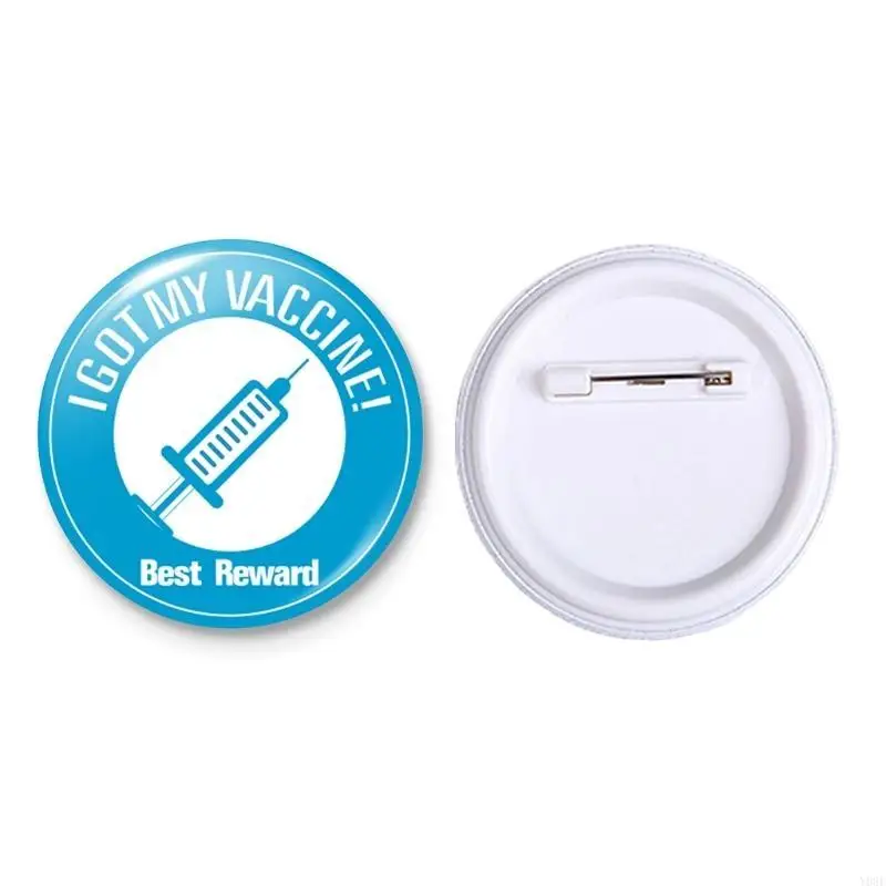 3pcs geimpfte Knopfstifte Ich bekam meine Grippeschussbuchstaben Brosche für Gesundheitsabzeichen s y08e – Detail 10