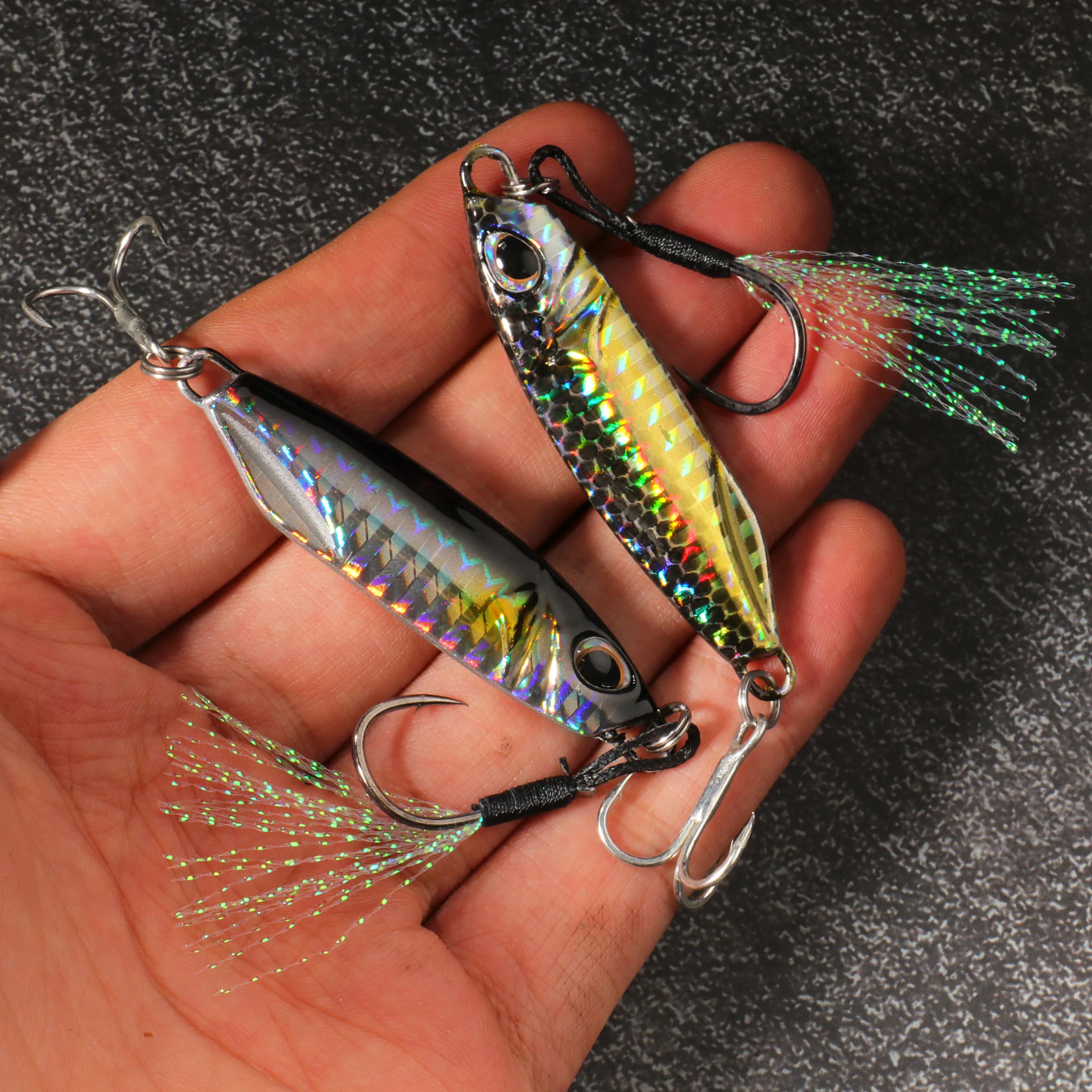 Metall Jig Angeln Locken 10g 20g 30g 40g Shore Casting Swimbait VIB Löffel Angelhaken Spinner LAKE ozean Tackle Pesca Künstliche Köder – Detail 3