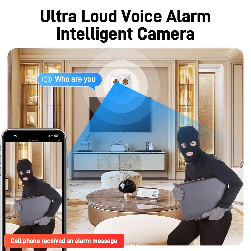 HD 2MP IP Camera Bluetooth speaker Home Security Protector Surveillance Smart Baby Monitor Two Way Night Vision Remote Monitor 3
