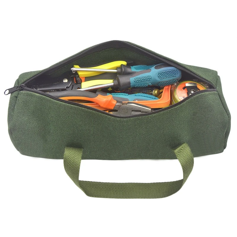 tool storage cabinets Durable Thick Canvas Pouch Tool Bags Storage Organizer Instrument Case Portable For Electrical Tool Tote Bag Multifunction Case leather tool bag