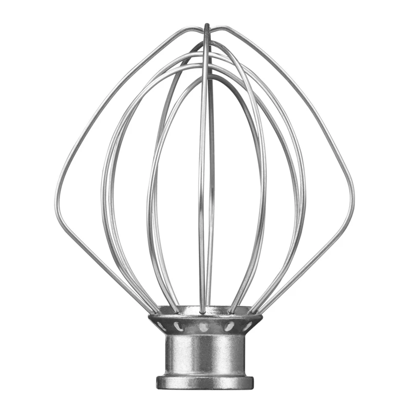 6-Wire Whip Stainless Steel Egg Cream Beater Cakes Mayonnaise Whisk for KitchenAid K45WW Mixer Upgrade Accessory