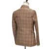 Cenne Des Graoom 2023 New Brown Plaid Suits for Men Double Breasted 2 Pcs Set Blazer Jacket Pants Wedding Party Meeting Office 5