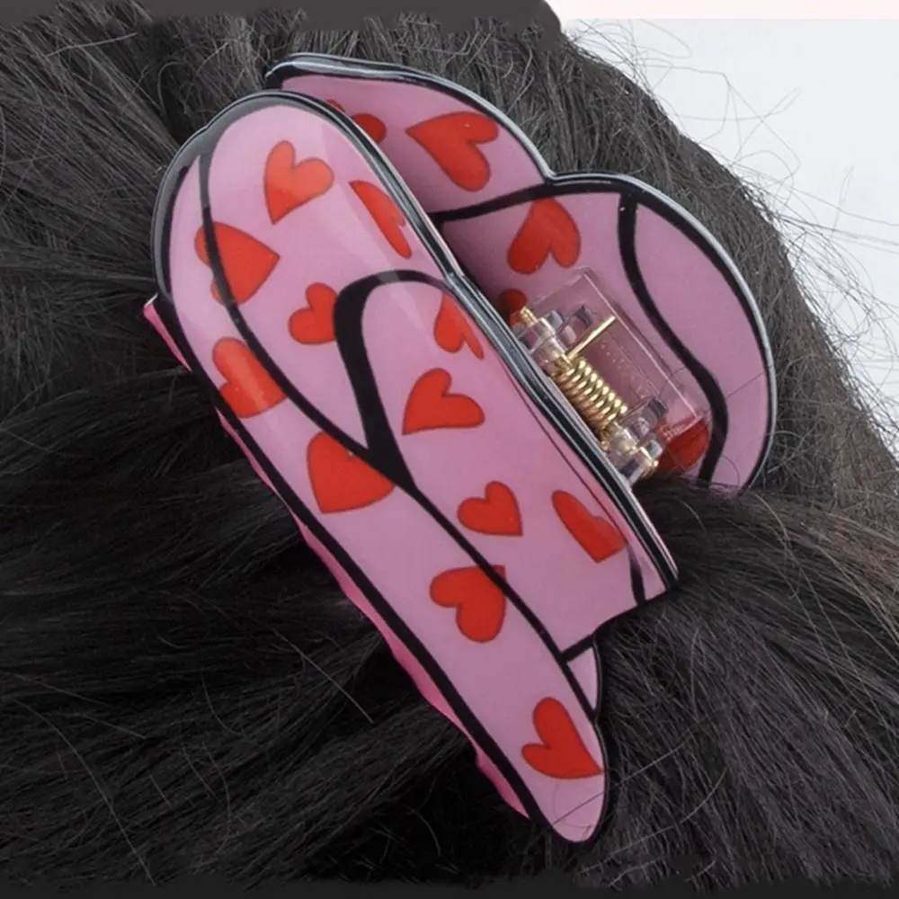 Description Picture 5 of itemCap Shape Cowboy Hat Hair Claw Personalized Leopard Printed Flower Plastic Hair Clip Shark Clip Festival Headdress Girl