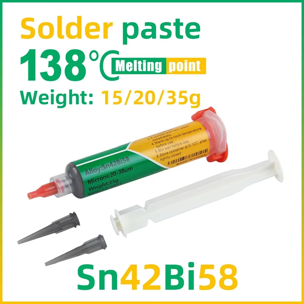NeedleTubeLowTemperatureSolderPasteSn42bi58MeltingPoint138