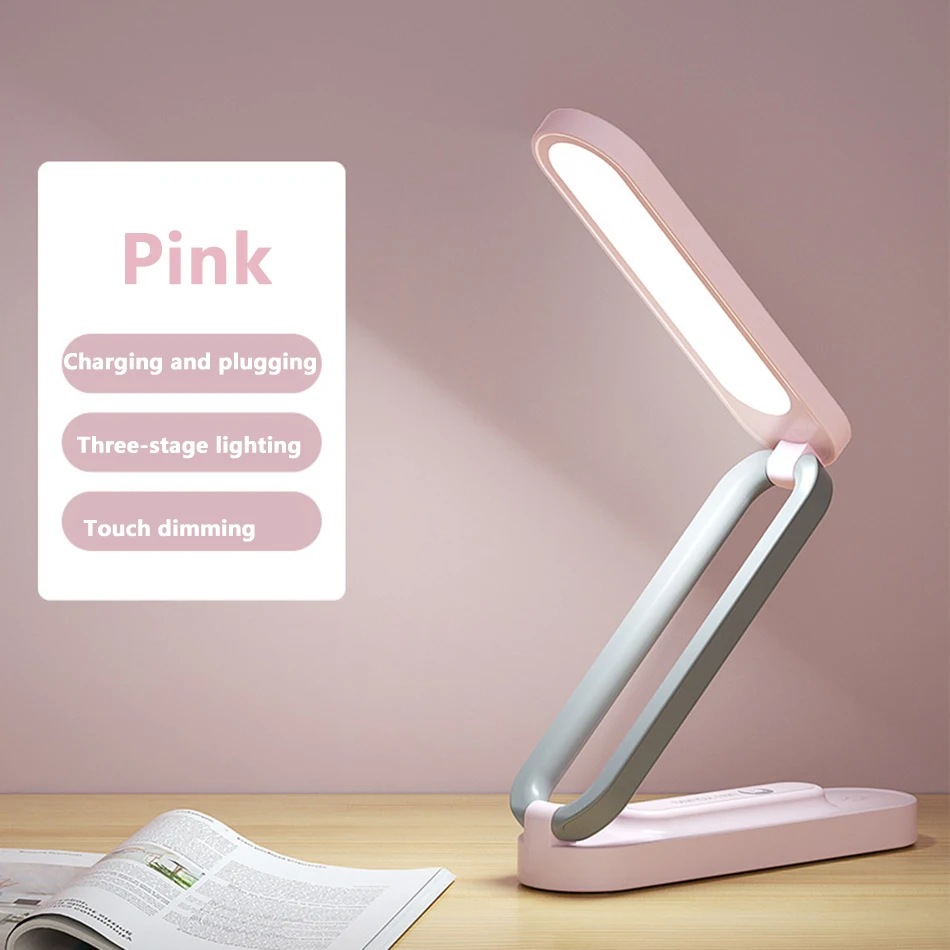 

2023 New LED Folding Desk Lamp Reading Eye Protection 3-Level Dimming Table Lamps Bedside Living Bedroom Charging Night Light