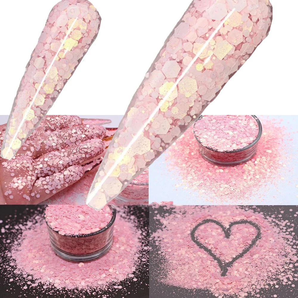 솔벤트 내성 네일 글리터 마카롱 육각 스팽글, 마카롱 컬러 혼합 글리터, 10 가지 색상, 10g, 30g, 50g Best5 솔벤트 내성 네일 글리터 마카롱 육각 스팽글, 마카롱 컬러 혼합 글리터, 10 가지 색상, 10g, 30g, 50g Best5