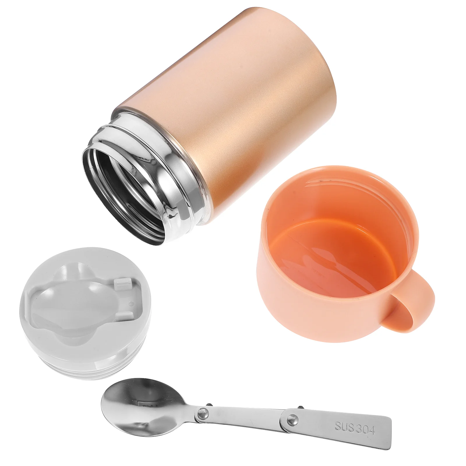 

Cup with Spoon Morphie Portable Thermal Soup Breakfast Cups Stew Pot Warming Mug Porridge Insulated Stainless Steel