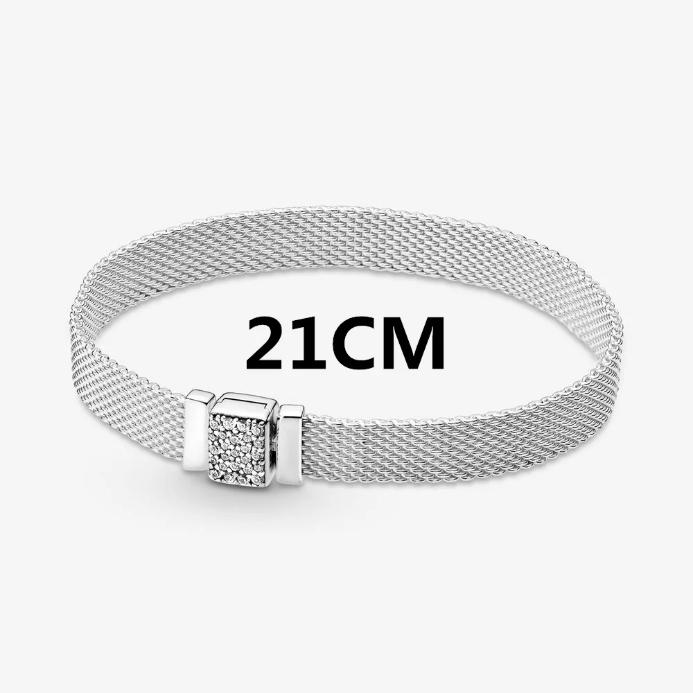 2022 Hot Sale 925 Sterling Silver 18 models Zircon Safety chain Charms Bead Fit Original Pandora Bracelets Charm Dangle DIY