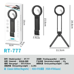 Adjustable Portable Magnetic Carabiner Phone Tripod for Outdoor Vlogging and Travel (Black)