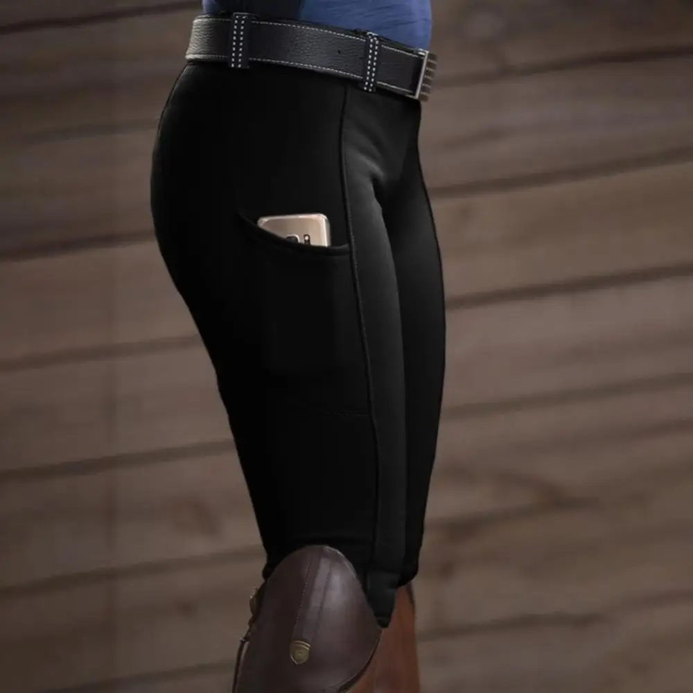 Women horse riding pants Horse Racing Pocket Hip Lift Riding Pant Breeches Leggings