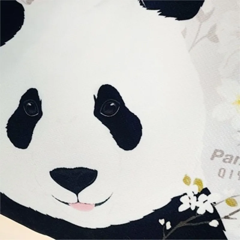 JIAERDI Sweet Cute Cartoon Panda Tote Bag Women Floral Print Large Capacity Shoulder Bags Ladies Casual Versatile Handbag 2025