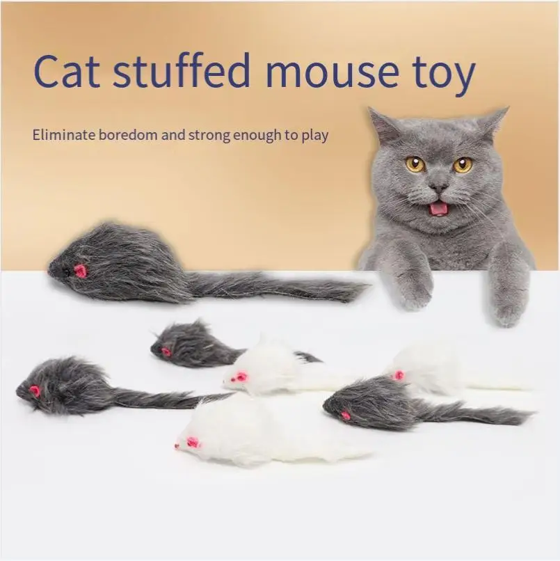 

2pcs Entertainment Cat Toys Realistic Mouse Toy Colorful Cat Soft Plush Toy Durable Cat Irresistible Charm