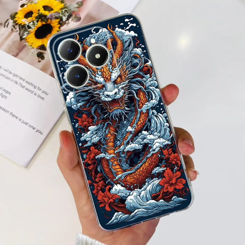 Elegant Floral Soft Silicone Clear Phone Case - Enhanced Protection and Style