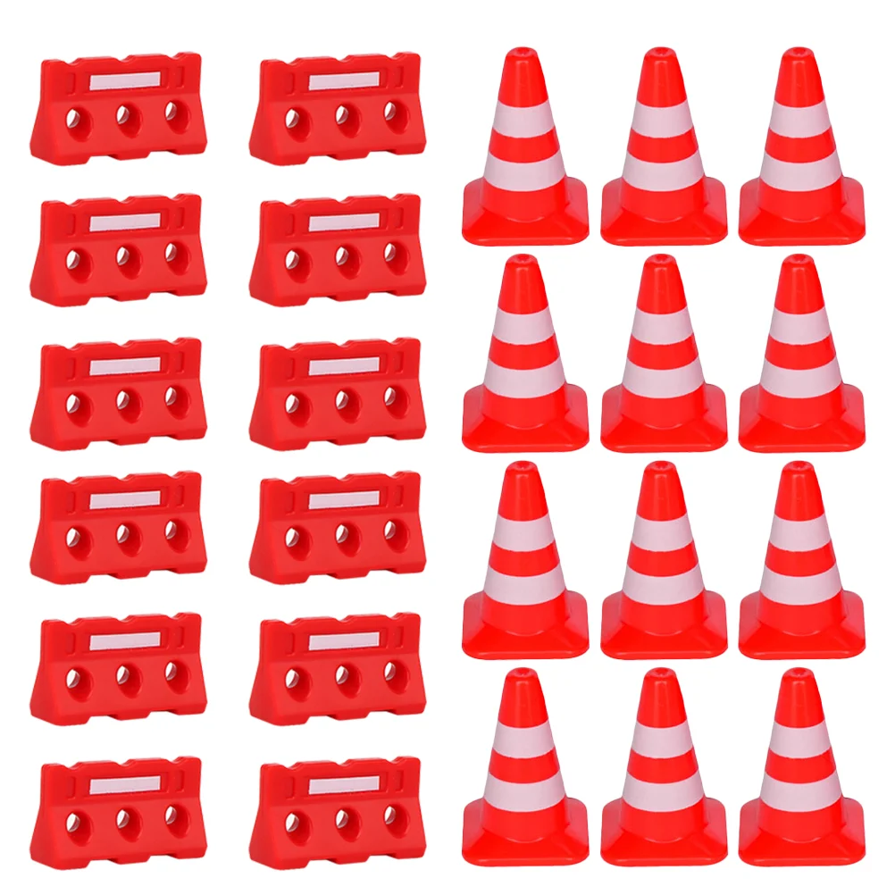 

Mini Traffic Cones Fences Traffic Road Signs Playset Traffic Cones Toys