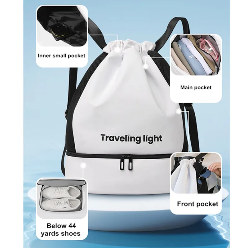 Swimming Bag Waterproof Gym Supplies Man Swimsuit Water Pool Punching Women Shoe Pocket Fitness Backpack Sport Beach Accessories