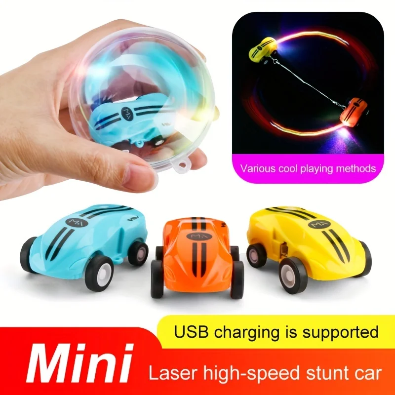 MicroRacersToyCarsforKidsMiniKeychainCarGlowinTheDarkLED