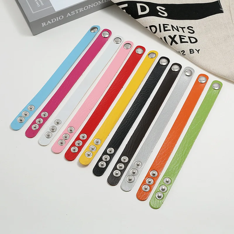 Leather Bracelet Leather Bracelets ZG Women's Adjustable Leather Bracelet Simple Hundred Colorful Student Bracelet Accessories 2614392 ZG Women's Adjustable Leather Bracelet Simple Hundred Colorful Student Bracelet Accessories