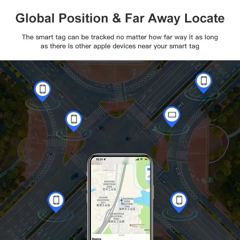 Smart Bluetooth GPS Tracker Find My APP Anti Lose Reminder Device Iphone Tag Replacement Locator MFI Rated Airtag gps locator key finder anti lost tracker anti lose tracker item locator anti lost locator key chain locator