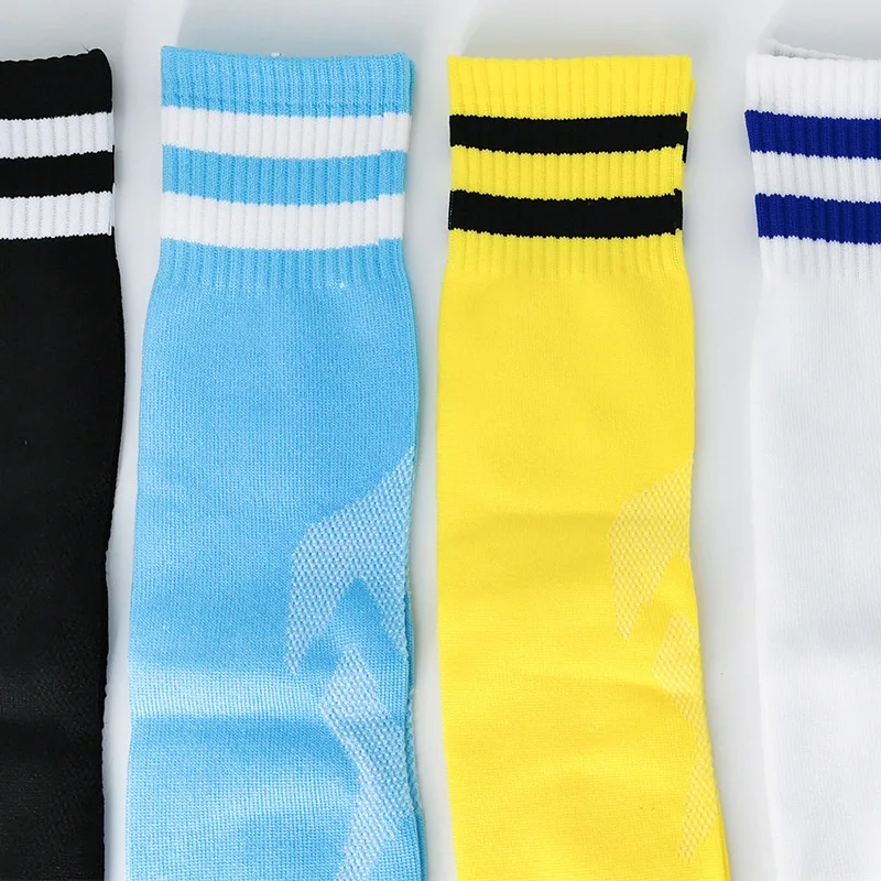 18 Colors Towel Bottom Sports Soccer Socks Adults Kids Breathable Football Club Knee High Training Running Long Stocking