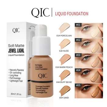 Matte Liquid Concealer High Coverage Waterproof Oil Control Moisturizing Long Lasting Foundation Professional Face Makeup
