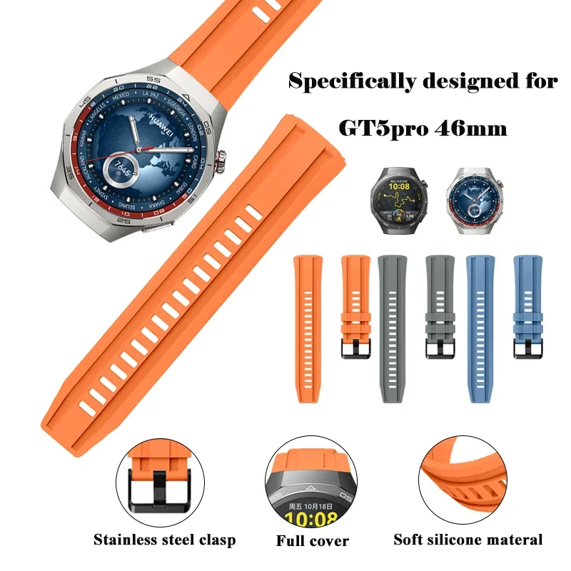 Premium Silicone Replacement Watch Band - No Gaps, Proprietary Design