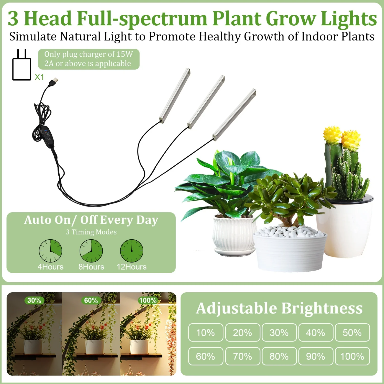 Tall Plant Stand with Lights 8
