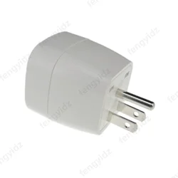 Universal European to US Travel Plug Adapter Converter (WHITE)